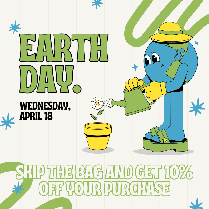 Happy Earth Day! Skip the bag for 10% off your purchase at Plato's Closet Lee's Summit